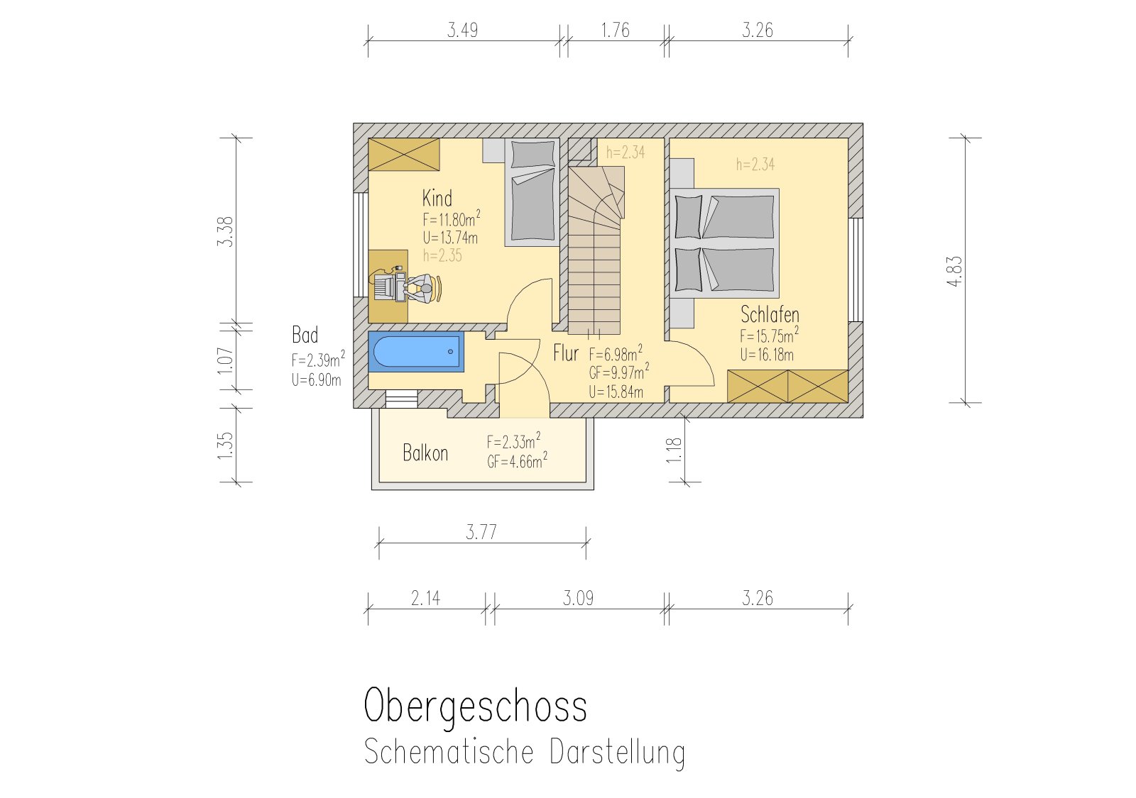 Grundriss Obergeschoss Grundriss Obergeschoss