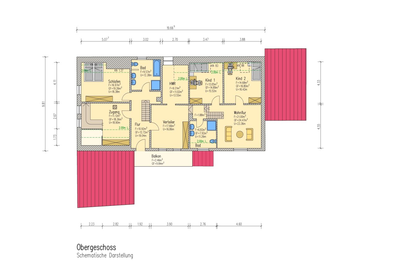Grundriss Obergeschoss Grundriss Obergeschoss