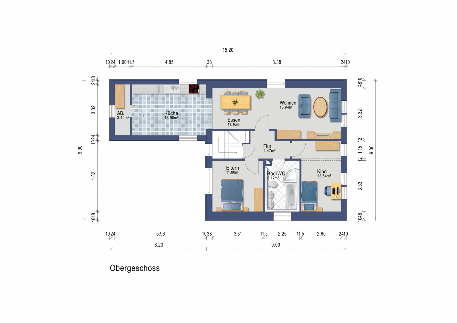 Grundriss Obergeschoss