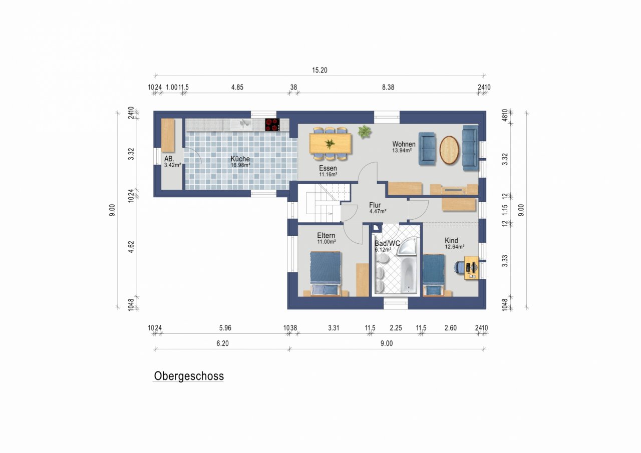 Grundriss Obergeschoss